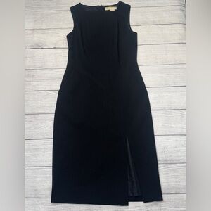 Michael Kors Little‎ Black Dress Wool Sheath Made In Italy Size 2
